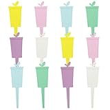 Etichette delle piante per giardino esterno, etichette vegetali per piante da interno,Segni di etichette di verdure a di T - 12x decorazione da giardino esterno per interni impermeabili per alberi da