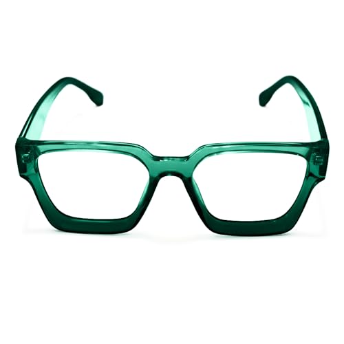 Image of livho Oversized Eyewear Frame for Woman and Men - Rectangle Fashion Glasses for Computer, Chic Preppy Frame