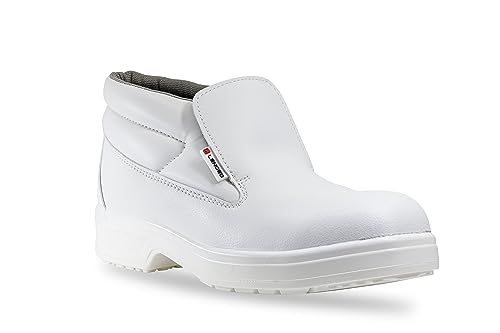 Lendeo Prema S2 hoch weiß Sicherheitsschuhe Arbeitsschuhe Kochschuhe Pflege, Größe:44 EU