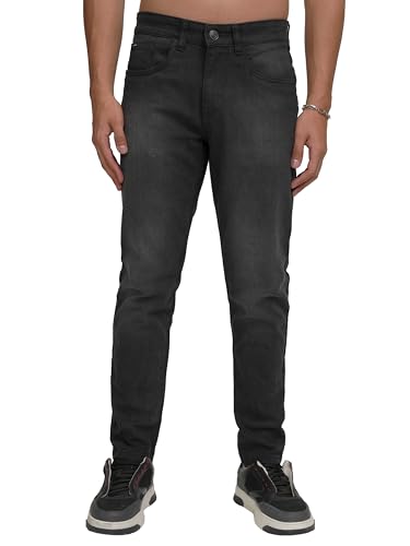 Image of Highlander Mens Tapered Fit Denim Jeans for Man|Regular Length|Mid-Rise|Stretchable Fabric for Comfort fit| Jeans for Man | Men Jeans
