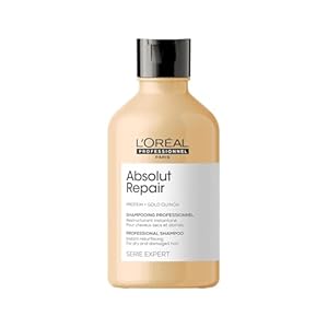 L’Oréal Professionnel Absolut Repair Shampoo for Dry & Damaged Hair – 300ml | Professional shampoo for Strengthening and Repairing Hair, With Wheat Protein, For Men & Women