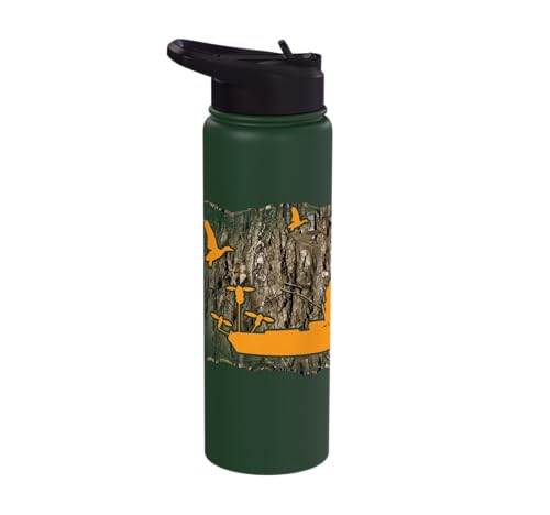 Minimalist Kayak Duck Waterfowl Hunting Camouflage Stainless Steel Insulated Water Bottle