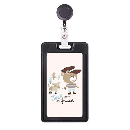 Porte-badge rétractable rose ours : fini les badges perdus au bureau