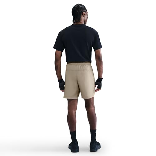 Nike Form Vielseitige Dri-Fit Herrenshorts Ohne Futter (Ca. 18 cm), Desert Khaki/Black, DV9857-251, S