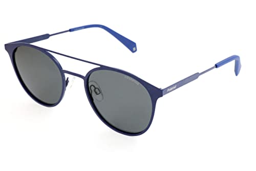 Polaroid Rectangular Sunglasses, Blue (Blossom/Grey Pz), 514
