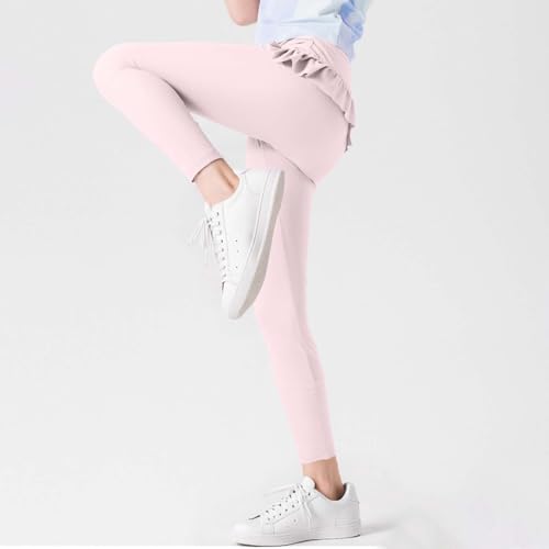 Girls Yoga Pants High Waisted Leggings Kids Athletic Outfits Footless Tights Cute Bottom School Uniform Teen Clothes4