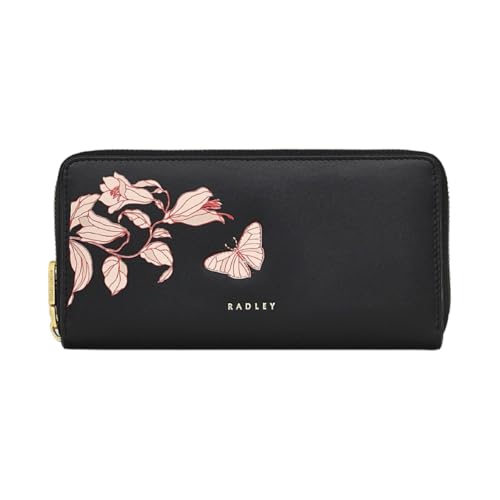 RADLEY London Butterfly Large Zip-Around Continental Wallet (Black)
