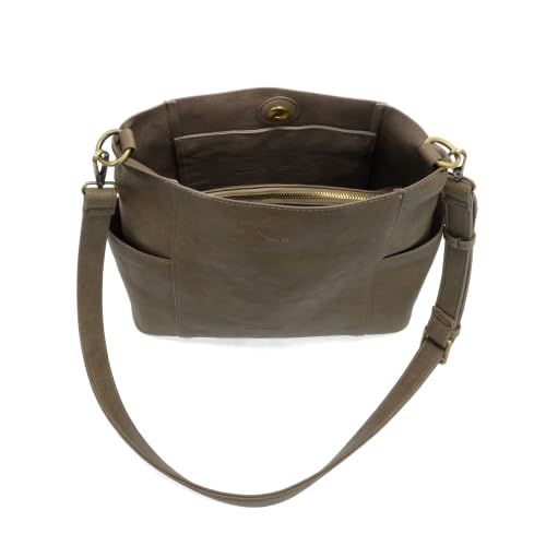 Image of Joy Susan Side-Pocket Bucket Bag: Kayleigh Crossbody