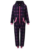Kidukso Adult Check Onesie Pajamas Comfy Christmas Jumpsuit Zipper Sleepwear Family Matching loungewear for Women Men, Rose L
