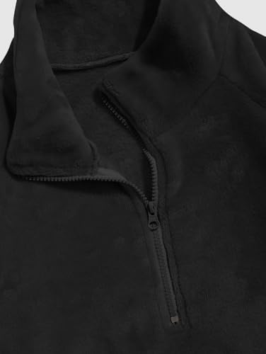 Image of ZAFUL Men 1 /4 Zipper Ethnic Aztec Fleece Unisex Winter Sweatshirt Tops 2026 | Funnel Neck Fluffy Polar Fleece Faux Sherpa Soft Thermal Pullover Kangaroo Pocket Jacket Hoodie Tops
