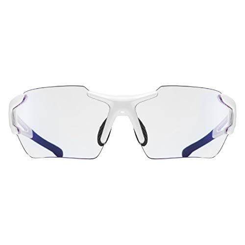 Uvex Photochromic, Narrow Fit Sports Sunglasses For Cycling/Running With Uv Protection, For Women & Men, Sportstyle 803 Race V Small, White/Blue, One Size #TOP1