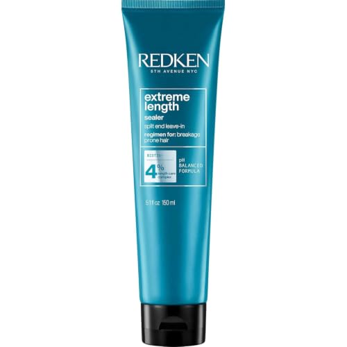 Image of Redken Extreme Length Biotin Leave-In Conditioner For Longer Hair - Promotes Healthy Hair Growth, Strengthens Damaged Hair, Seals Split Ends, Infused With Biotin 