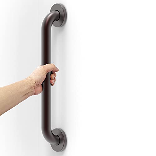 Ameriluck Stainless Steel Bath Safety Grab Bar, Ada Compliant 500Lbs Loading Capacity (Orb, 16 Inch) #TOP4