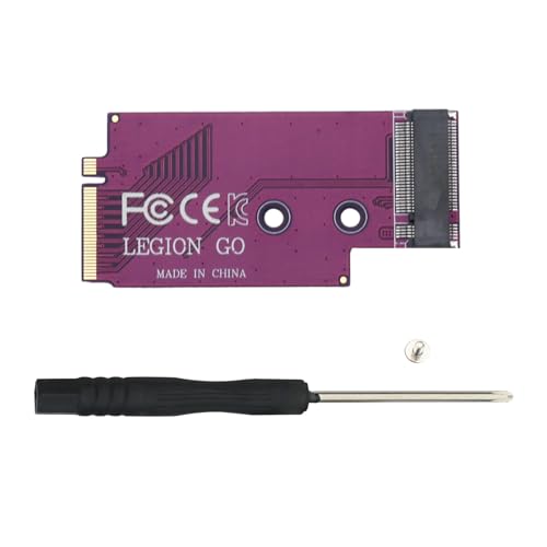 suckoo for Lenovo Rescuer Legion Go Handheld Conversion 2242 to 2280 SSD Hard Drive Expansion High Capacity Card NVME M-Key M.2 PCIE 4.0 3.0 Gold Finger Adapter Upgrade Converter Board Purple