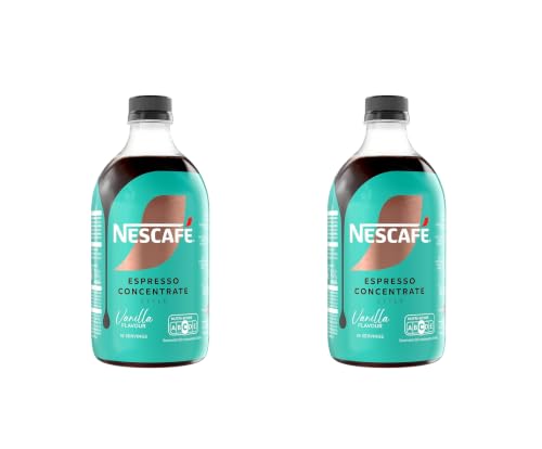 NESCAFÉ Espresso Concentrate Vainilla, con café Arábica y sabor vainilla, Concentrado de café líquido para iced coffee y lattes, Botella 500 ml (Paquete de 2)