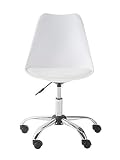 Vertbaudet Chaise de Bureau Primaire à roulettes Blanc TU
