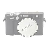 PUSOKEI Capuchon D'objectif en Métal pour Appareils Photo Fuji X10 X20 X30, Couvercle de Capuchon D'objectif Avant en Alliage D'aluminium avec Finition Anodisée et Flocage Doux, Protection (Silver)