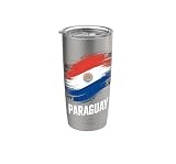 Paraguay Niños Niñas Hombres Mujeres Paraguayo Paraguay Vaso térmico de acero inoxidable de doble pared
