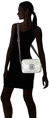 Kipling Bolsa transversal, Prata dinâmica, 9x24x17 cm (LxWxH)