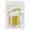 FINGERINSPIRE Pochoir de chope de bière 29,7 x 21 cm Tasse de bière réutilisable Pochoir de Dessin Pochoir de Signe de bière pour Bar ou Cuisine Pochoir de Festival de bière pour Peinture