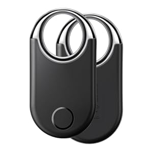 Air Tags-2 Pack Tracker Tag Work with Apple Find My (iOS 14.6 Above Only) Air Tag 2 Pack Smart Tag Item Finders for Key, Luggage, Backpack,etc. (Black, 2 Pack)