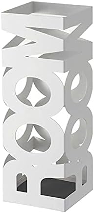 Modern Creative Multi-Purpose Umbrella Stand,Rectangular Metal Umbrella Stand for Walk Sticks Baby Toys, Umbrella Holder for Hallway, Entryway,White image 4