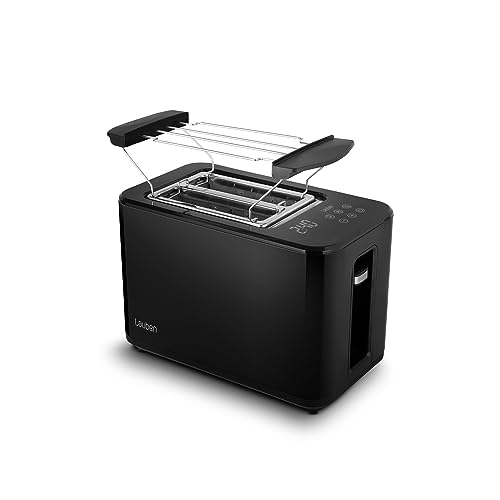 Lauben 900BC Toaster for 2 Pastries, 7 Grate Degrees, User Memory, Roll Attachment for Larger Pastry, Removable Crumb Tray, Defrost Function, Warm-up Function