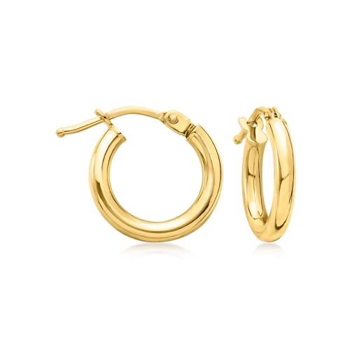 Ross-Simons Italian 2mm 18kt Yellow Gold Hoop Earrings