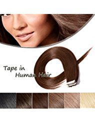 20-22 Inch Tape in Human Hair Extensions 100% Remy Straight Human Hair Professional Seamless Tape Skin Weft Extensions 20pcs 50g/pack Medium Brown (22'',#4)+ 10pcs Free Tapes