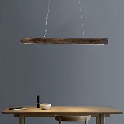 Suspensions LED en bois de chêne massif d'exception pour salon au design épuré
