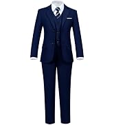 Hipfun Men's 3-Piece Slim Fit Suit for Wedding & Business