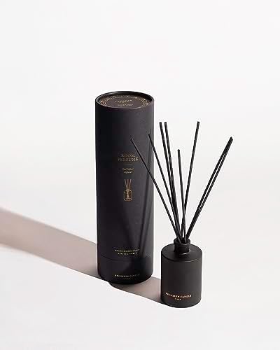 Brooklyn Candle Studio Reed Diffuser Set | Cypress Tree | Calming, Relaxing, Essential Botanical Aroma Oil | 8 Rattan Diffuser Reeds | 4.4 oz