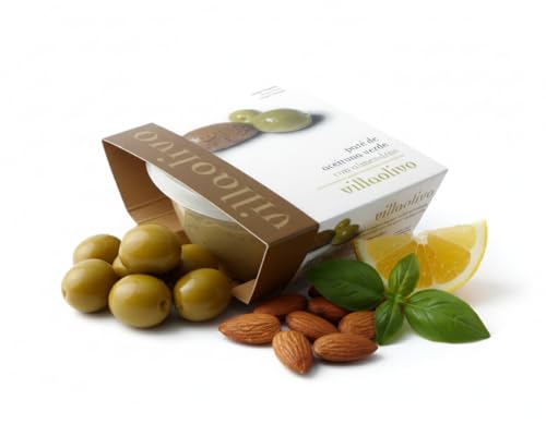 Villaolivo - Paté o tapenade de aceitunas verdes con almendras 100% natural