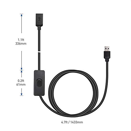 Cable Matters Usb 3.0 Extension Cable With On Off Switch 6 Ft, Support Data And Power (Usb 3.0 On Off Switch/Usb On Off Switch) #TOP6