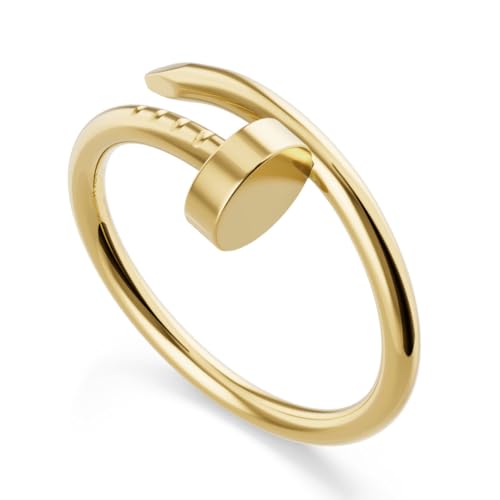Pliamo Love Ring For Women Men 18K Plated Gold Stainless Steel Trendy Jewelry Wedding Birthday Present Anniversary Best Gifts S8