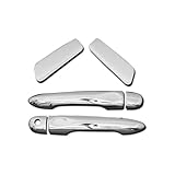 Outer Door Handle Chrome Rear Door Handle Exterior Part Accessories Fits for R&enault for Clio 2012-2018 Stainless Steel 2 Pieces Car Door Handle Cover(Only Rears)(No Sensor)
