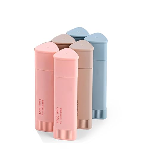 KASTWAVE Aesthetic Glue Sticks All-Purpose Washable White Glue for School & Office Supplies 0.74 oz Each Non-Toxic Craft Adhesive for Students & DIY Projects 6 Pack