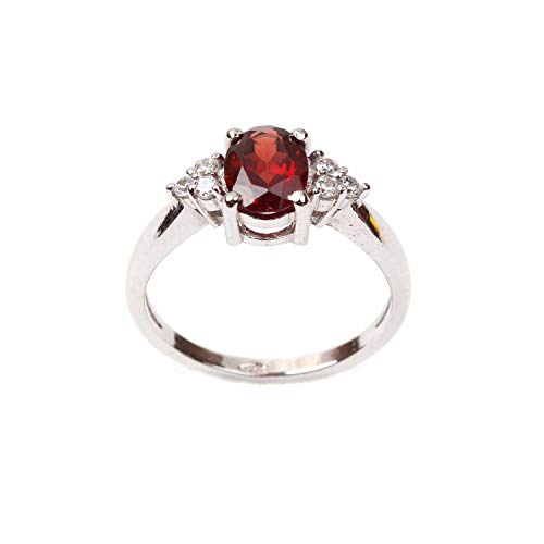 Bague argent 925 grenat rouge et topaze le cadeau idéal pour elle