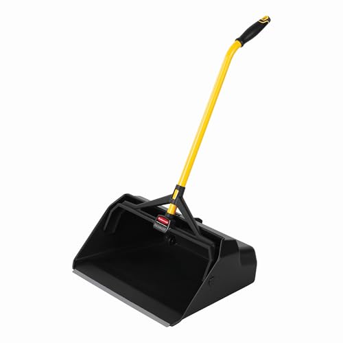 Rubbermaid Commercial Products Maximizer Heavy Duty Upright Debris/Dust Pan Yellow for Indoor/Outdoor Debris Collection