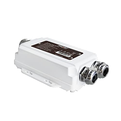 PROCET Outdoor 10 Gigabit PoE Injector Adapter 30W PoE+ IEEE802.3AT IP67 Waterproof Wide Temp -40? to 149? for IP Cameras, Wireless APs, Microwave Radio, PoE+ Powered PD