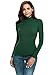 Produktbild Woolen Bloom Rollkragenpullover Damen Langarm Strickpullover Weich Rippstrick Pulli mit Stehkragen Elegant Strickpulli Rolli Sweater für Herbst Winter/green/M