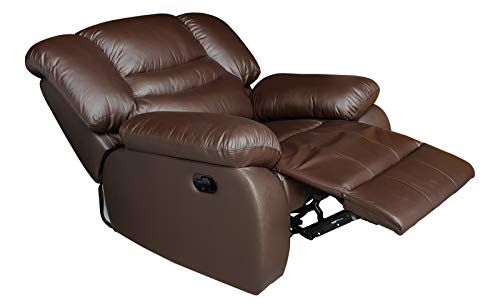 Mapo Möbel Leder Fernsehsofa Relax-Sessel Fernsehsessel mit Schlaffunktion 5116-1-377