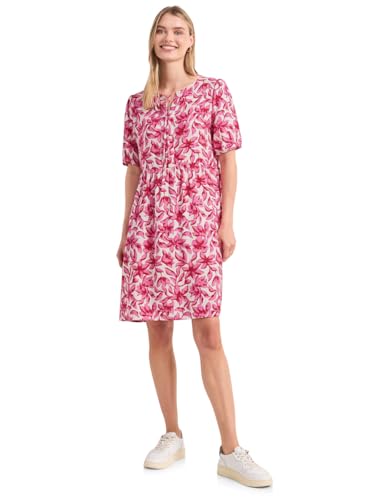 Street One Knielanges Kleid mit Split Neck und Print