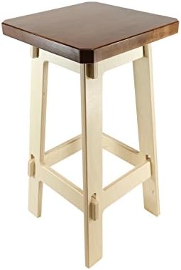 Kiboko LLC Stupendously Sturdy Counter Stools, Cherry Stained Premium Maple Thick Top, Counter Height, 24 Inches