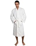 TowelSelections Turkish Waffle Bathrobe Kimono Robe for Women and Men Large/XLarge Ivory