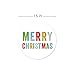 Merry Christmas Stickers / 500 Multicolor Christmas Labels / 1.5