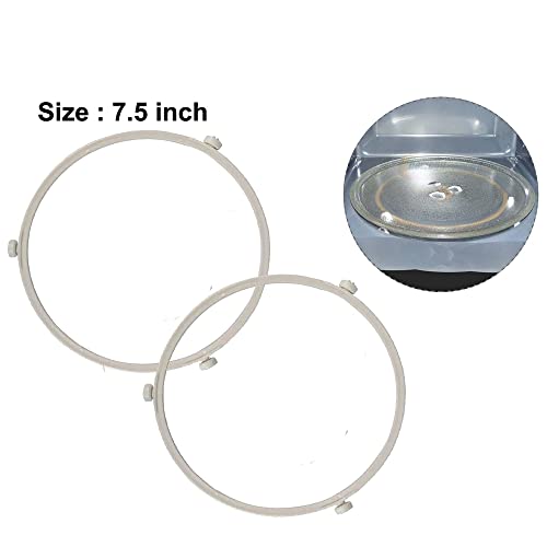 7.5 Inch Microwave Turntable Ring, Rotating Ring Roller, Middle Glass Plate Tray Support Holder, Replacement Inner Ring - For 10.6"-12.4" Microwave Oven Glass Turntable Plate #TOP5