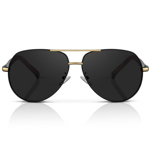 Image of Olwen XXL Aviator Sunglasses For Large Heads, Extra Large, Big and Tall + Free Hard Case