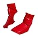 Yiju Boxing Foot Protector Gear Training Sparring Gear Non Slip Impact Resistant Foot Guard Foot Pads for Wrestling Punching Bag, Red, XL