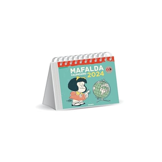 Mafalda 2024, Calendario Escritorio turquesa (AGENDAS Y CALENDARIOS)